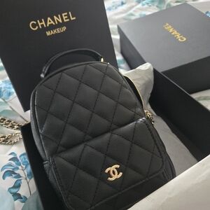 Chanel GWP Black Quilted Women's Small Backpack.